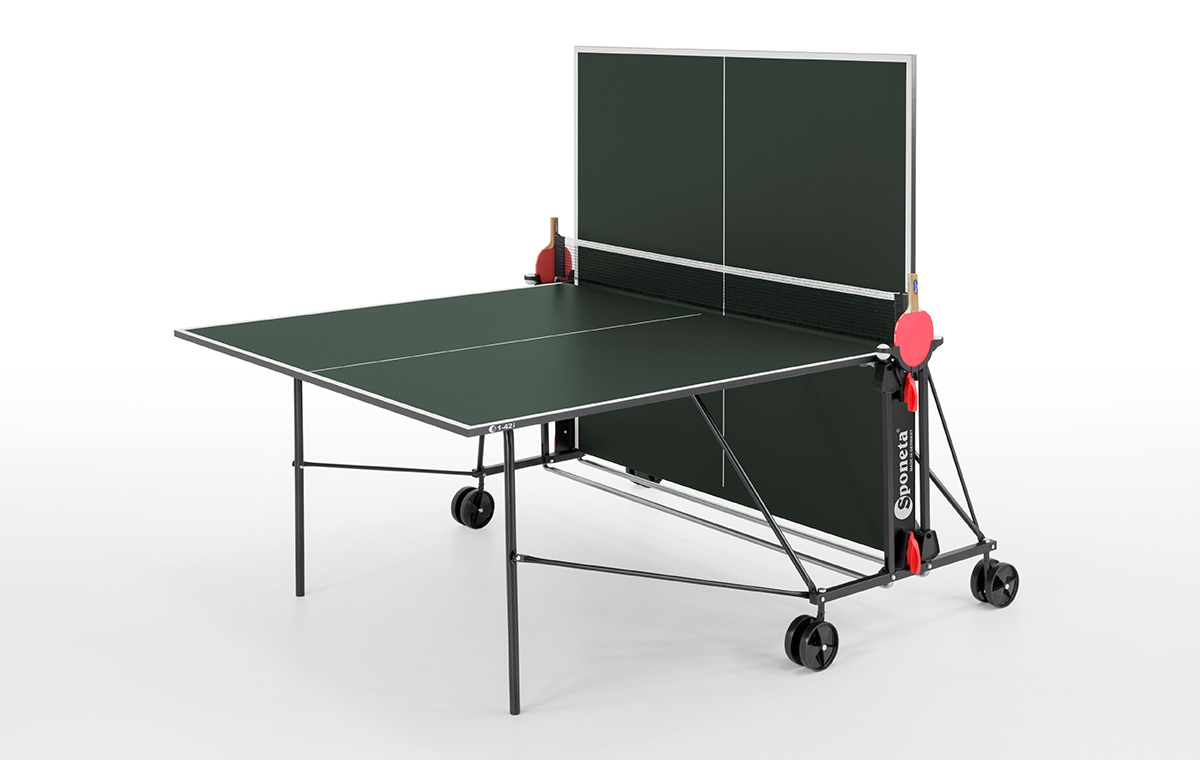 TABLE TENNIS PING PONG (INDOOR)19mm GREEN WITH NET S 142i 1163049 GoodsCy eStore